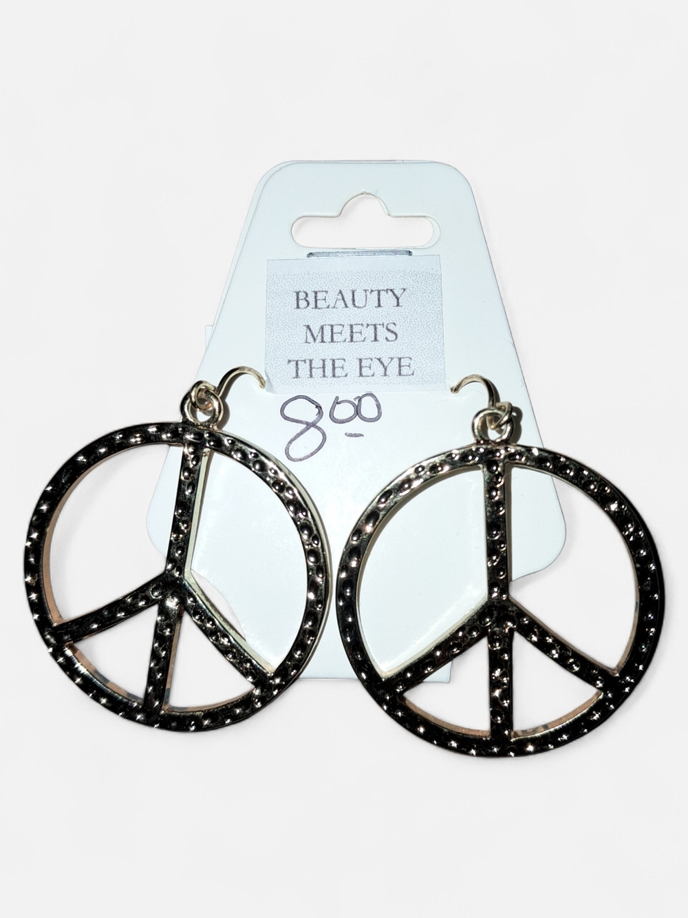 Peace Sign Hoop Earrings